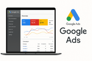 Visual comparison of Google Ads versus Facebook Ads in digital marketing